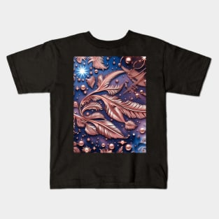 Other Worldly Designs- nebulas, stars, galaxies, planets with feathers Kids T-Shirt